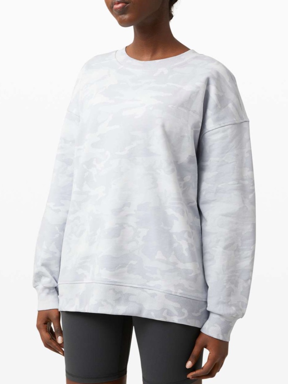Lululemon Incognito Camo Alpine White Multi Perfectly Oversized Crew
